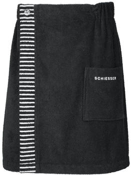 Schiesser Saunakilt Rom saugstark Baumwoll-Frottier 50x60 cm schwarz