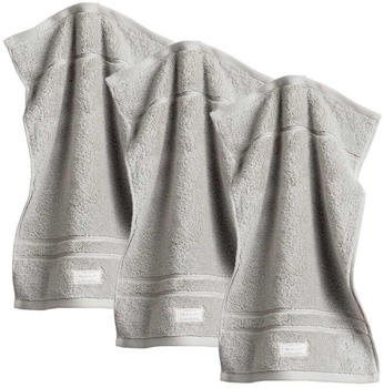 GANT Gästetuch 3er Pack Premium Towel 30x50 cm hellgrau