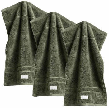 GANT Gästetuch 3er Pack Premium Towel 30x50 cm grün