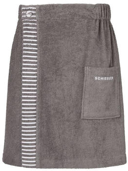 Schiesser Saunakilt Rom saugstark Baumwoll-Frottier 50x60 cm grau