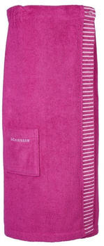 Schiesser Saunakilt Rom saugstark Baumwoll-Frottier 50x60 cm pink