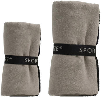 Gözze Sporthandtuch 2er Set 50x 100 cm taupe