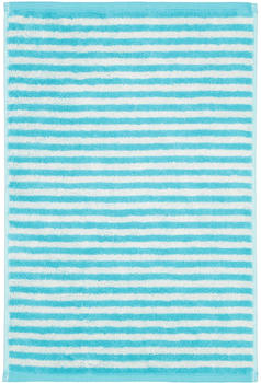 Cawö Campus Ringel Gästetuch türkis 30x50 cm