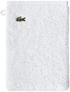 Lacoste LECROCO Bio-Waschhandschuh Blanc 15x21 cm