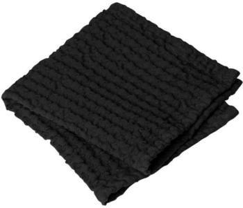 Blomus Caro Gästehandtuch 2er-Set black 2 Stück à 30x30 cm