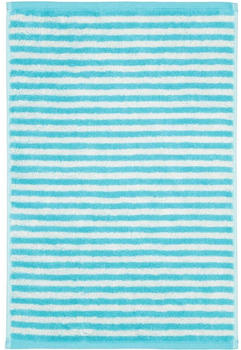 Cawö Campus Ringel Handtuch türkis 50x100 cm