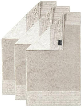 Cawö Gästetuch 3er Pack Luxury Home Two-Tone 30x50 cm beige-braun
