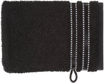 Vossen Cult de Luxe Waschhandschuh - schwarz - 16x22 cm
