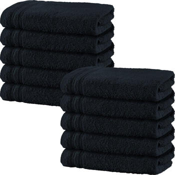 Erwin Müller Walk-Frottier Handtuch Heidelberg im 10er-Pack schwarz 50x100 cm