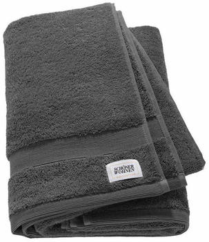 Schöner Wohnen Duschtuch Cuddly 70 x 140 cm Baumwolle Grau Anthrazit