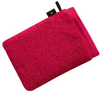 Vossen Waschhandschuh Vegan Life 16 x 22 cm Baumwolle Rot Kirsche