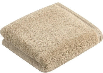 Vossen Walk-Frottier Handtuch Vegan Life braun-beige 60x110 cm