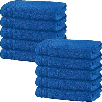 Erwin Müller Walk-Frottier Handtuch Heidelberg im 10er-Pack blau 50x80 cm