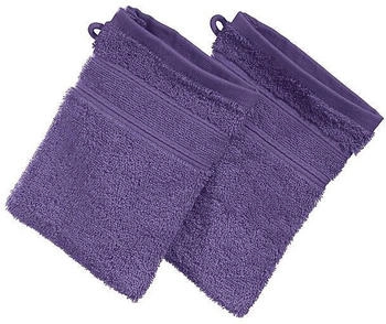 Erwin Müller Walk-Frottier Waschhandschuh Karlsruhe im 2er-Pack violett 15x21 cm