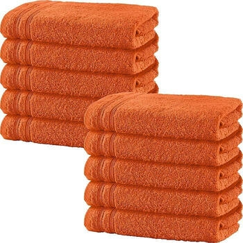 Erwin Müller Walk-Frottier Handtuch Heidelberg im 10er-Pack orange 50x80 cm