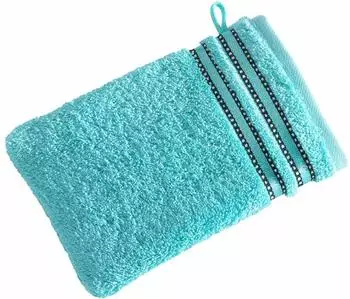 Vossen Cult de Luxe Waschhandschuh - light azure - 16x22 cm
