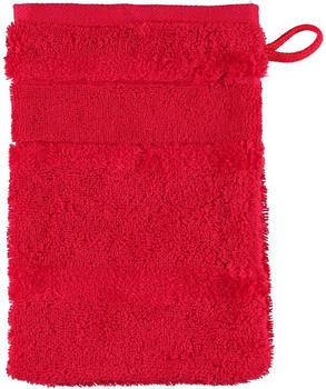 Cawö Noblesse² Waschhandschuh - rot - 16x22 cm