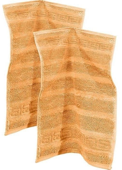 Caw&ouml; Walk-Frottier G&auml;stetuch 1001 Noblesse im 2er-Pack gelb 30x50 cm