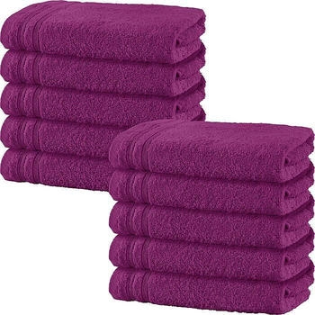 Erwin Müller Walk-Frottier Handtuch Heidelberg im 10er-Pack violett 50x80 cm