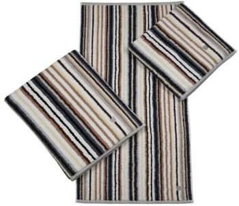 ROSS Handtuch Multicolor-Streifen anthrazit 50 x 100 cm