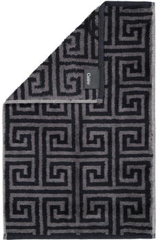 Cawö Gästetuch Noblesse Elegance Allover schwarz 30 x 50 cm