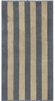 Erwin Müller Walk-Frottier Liegetuch grau/braun-beige 90x180 cm