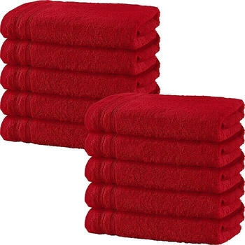 Erwin Müller Walk-Frottier Handtuch Heidelberg im 10er-Pack rot 50x100 cm