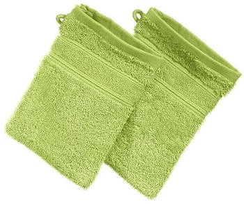 Erwin Müller Walk-Frottier Waschhandschuh Karlsruhe im 2er-Pack gruen 15x21 cm