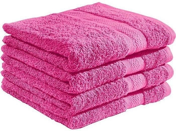 REDBEST Walk-Frottier Duschtuch Chicago im 4er-Pack rose 70x140 cm