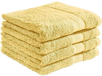 REDBEST Walk-Frottier Duschtuch Chicago im 4er-Pack gelb 70x140 cm