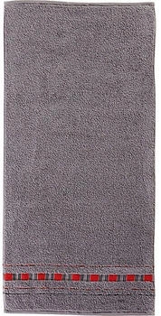 Erwin Müller Walk-Frottier Duschtuch Achern grau/rot 70x140 cm