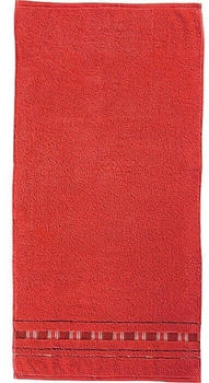 Erwin Müller Walk-Frottier Duschtuch Achern rot/grau 70x140 cm