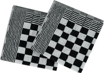 vidaXL 10-tlg. Handtuch-Set Schwarz/Weiß