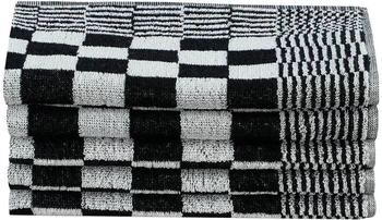 vidaXL 50-tlg. Handtuch-Set Schwarz/Weiß