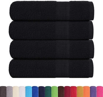 vidaXL Duschtücher 4 Stk. 70x140cm Schwarz
