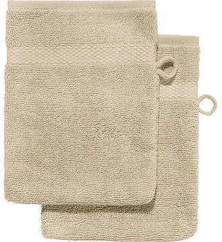 Erwin Müller Walk-Frottier Waschhandschuh Sindelfingen im 2er-Pack braun-beige 15x21 cm