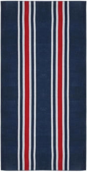 ZOLLNER Strandtuch XXL 100x200 cm 100% Baumwolle - Velours gestreift