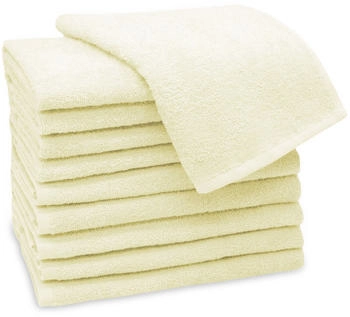 ZOLLNER 10er Set G&auml;stehandt&uuml;cher 30x50 cm Baumwolle 400 g/qm creme