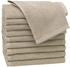 ZOLLNER 10er Set Gästehandtücher 30x50 cm Baumwolle 420 g/qm