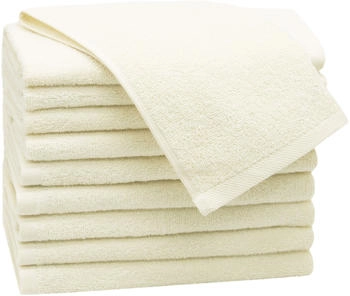 ZOLLNER 10er Set G&auml;stehandt&uuml;cher 30x50 cm Baumwolle 420 g/qm natur