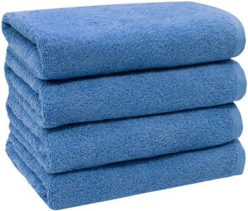 ZOLLNER 4er Set Handt&uuml;cher 50x100 cm Baumwolle 420 g/qm royal