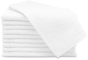 ZOLLNER 10er Set G&auml;stehandt&uuml;cher 30x50 cm Baumwolle 450 g/qm wei&szlig;