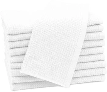 ZOLLNER 10er Set G&auml;stehandt&uuml;cher 30x50 cm Baumwolle 350 g/qm wei&szlig;