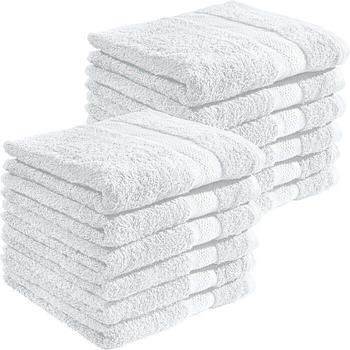 REDBEST Walk-Frottier Handtuch Chicago im 12er-Pack weiss 50x100 cm