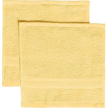 REDBEST Walk-Frottier Seiftuch Chicago im 2er-Pack gelb 30x30 cm