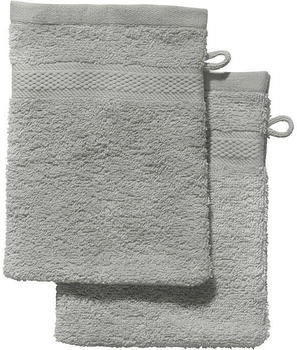 REDBEST Walk-Frottier Waschhandschuh Chicago im 2er-Pack grau 15x21 cm