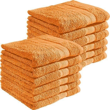 REDBEST Walk-Frottier Handtuch Chicago im 12er-Pack orange 50x100 cm