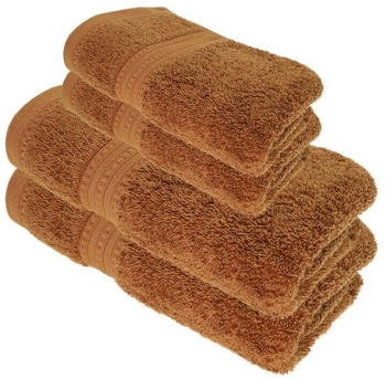 Julie Julsen BIO Duschtuch-Set 4 tlg. 2 Dusch-, 2 Handtücher Schokobraun