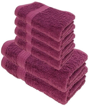 Julie Julsen BIO Duschtuch-Set 6 tlg. 2 Dusch-, 4 Handtücher Lila