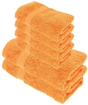 Julie Julsen BIO Duschtuch-Set 6 tlg. 2 Dusch-, 4 Handtücher Orange